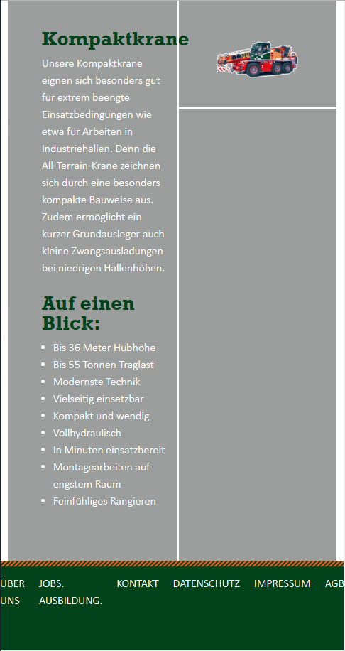 Beispiel für schlecht umgesetzes Responsive Webdesign auf Smartphones