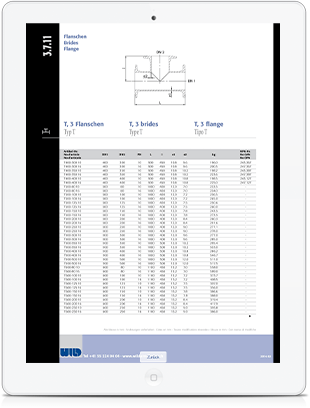 iPad Katalog App im Portraitmodus